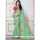 Embroidered Work Sea Green Faux Chiffon Classic Designer Saree