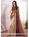 Patch Border Work Half N Half Trendy Saree