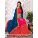 Patch Border Work Half N Half Saree