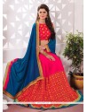 Patch Border Work Half N Half Saree