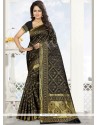 Weaving Art Silk Traditional Designer Saree In Black