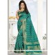 Art Silk Sea Green Traditional Designer Saree