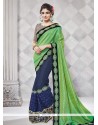 Embroidered Work Designer Half N Half Saree