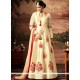 Cream Resham Work Readymade Anarkali Suit