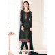 Green Resham Work Faux Georgette Churidar Designer Suit