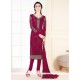 Embroidered Work Faux Georgette Churidar Designer Suit