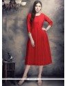 Cotton Plain Work Party Wear Kurti