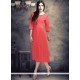 Cotton Plain Work Party Wear Kurti