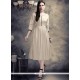 Plain Work Cotton Off White Party Wear Kurti