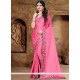 Faux Georgette Hot Pink Classic Designer Saree