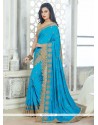 Blue Art Silk Traditional Designer Saree