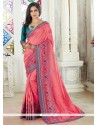 Embroidered Work Art Silk Traditional Designer Saree