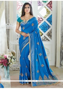 Art Silk Embroidered Work Traditional Saree