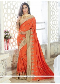 Orange Designer Traditional Saree