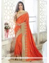 Orange Designer Traditional Saree