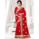 Red Designer Saree