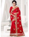 Red Designer Saree