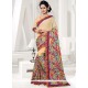 Faux Georgette Beige Saree