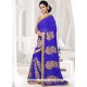 Lace Work Faux Georgette Classic Designer Saree