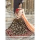 Resham Work Faux Georgette Half N Half Designer Saree