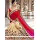 Faux Georgette Resham Work Designer Half N Half Saree