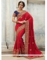 Patch Border Work Classic Designer Saree