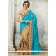 Art Silk Resham Work Designer Half N Half Saree