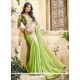 Green Lace Work Shaded Saree