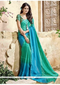 Faux Georgette Shaded Saree