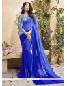 Lace Work Satin Shaded Saree