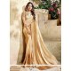 Beige Lace Work Shaded Saree