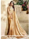 Beige Lace Work Shaded Saree