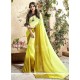 Yellow Faux Georgette Shaded Saree