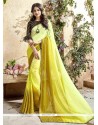 Yellow Faux Georgette Shaded Saree