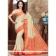 Art Silk Cream Traditional Designer Saree