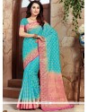 Blue Weaving Work Art Silk Designer Traditional Saree