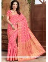 Pink Art Silk Designer Traditional Saree