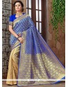 Blue Weaving Work Banarasi Silk Traditional Designer Saree
