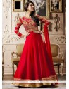 Malaika Arora Khan Red Floor Length Anarkali Suit