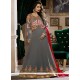 Malaika Arora Khan Faux Georgette Lace Work Floor Length Anarkali Suit