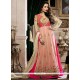 Malaika Arora Khan Pink Faux Georgette Resham Work Floor Length Anarkali Suit