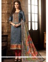 Grey Churidar Designer Suit