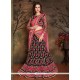 Net Black And Pink Resham Work Lehenga Choli