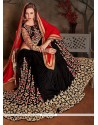 Black And Red Resham Work Lehenga Choli