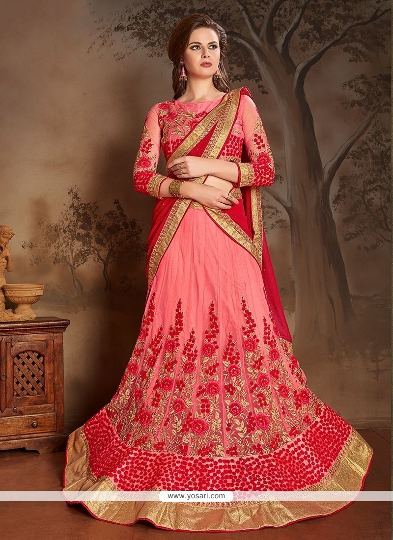 Buy Rose Pink Art Silk Lehenga Choli | Wedding Lehenga Choli