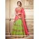 Green And Pink Art Silk Lehenga Choli