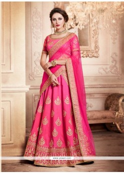 Resham Work Art Silk Lehenga Choli