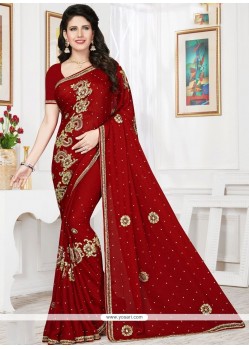 Maroon Classic Designer Saree