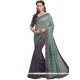 Grey Patch Border Work Art Silk Classic Designer Saree