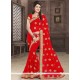 Faux Georgette Embroidered Work Classic Saree